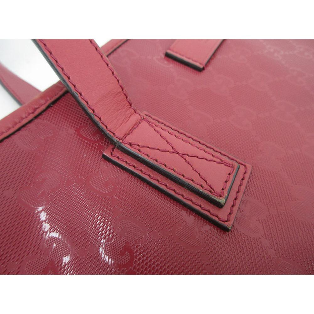 Gucci Imprime Bag Red Leather GG Tote - Picture 6 of 9